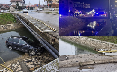 FILMSKA POTJERA U BIJELJINI: Bježali od policije, pa završili u kanalu