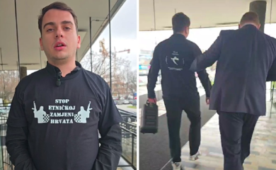 Upao u Gradsku upravu Zagreba i pustio "Bojnu Čavoglave" (VIDEO)