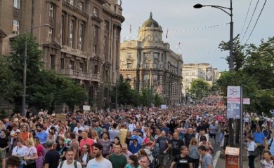 Završen deveti protest “Srbija protiv nasilja”