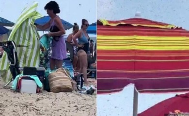 Scenario iz noćne more na plaži usred dana: Bili su svuda, ispred nas, iza, pored (VIDEO)