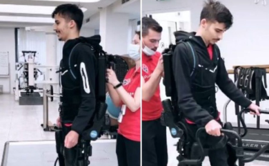 Mladić kojem su slomili kičmu napravio prve korake uz pomoć robota