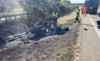 UZNEMIRUJUĆE Pogledajte snimak sa mesta nesreće: Automobil je potpuno izgorio