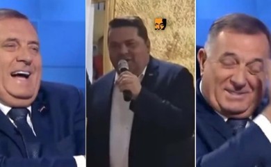 Dodika pitali da prokomentariše Stevandićevo pjevanje, on "prasnuo" u smijeh, a onda i voditelj