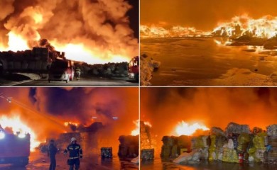 Stravičan požar u Hrvatskoj: Gori poznata fabrika, stanovništvu sugerisan ostanak u kući (VIDEO)