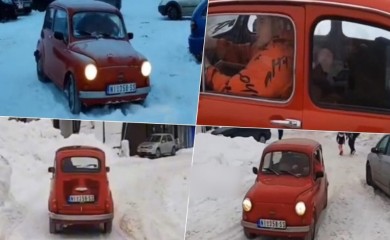 Stari fićo održao lekciju terencima: Pogledajte kako vozi Kopaonikom VIDEO