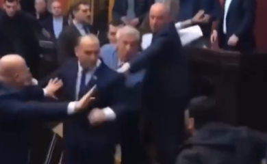 Kao u ringu: Opšta tuča u gruzijskom parlamentu (VIDEO)