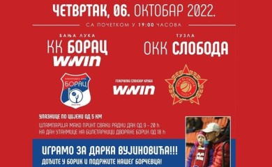 Večeras humanitarni meč u "Boriku", Borac igra za Darka Vujinovića