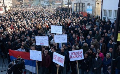 Završen protest u Štrpcu zbog ranjavanja srpske djece: "Naša sloga najače sredstvo"