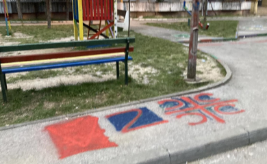 “Alahu ekber” ubrzo precrtano: Neko nacrtao krst sa četiri S
