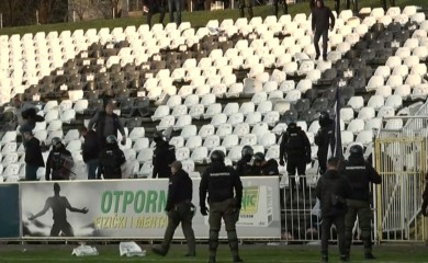 Prekinut meč Partizana: Žestok sukob "grobara" i žandarmerije