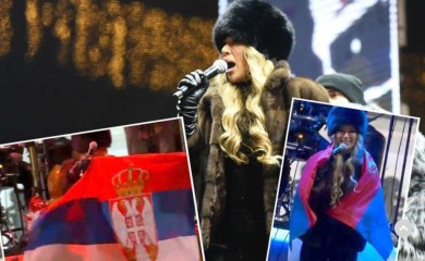 Tea Tairović ogrnula srpsku zastavu, atmosfera u Beogradu za pravoslavnu Novu godinu uzvarila (VIDEO)