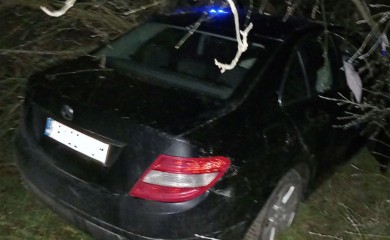 Mercedesom uletio u dvorište