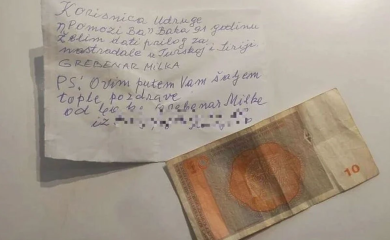 Gest starice ganuo: Uz pismo poslala 10 KM za pomoć Siriji i Turskoj