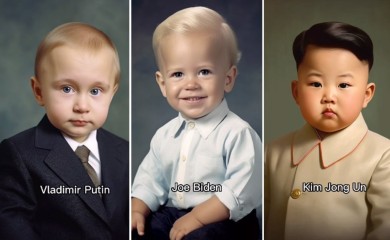 Vještačka inteligencija prikayala svjetske vođe kao bebe: "Kim Jong-un se nije promijenio"