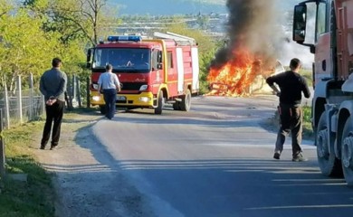 Na magistrali kod Zlatibora izgorio automobil