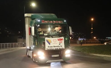 Pomoć za žrtve: Konvoj od 54 šlepera krenuo iz BiH prema Turskoj