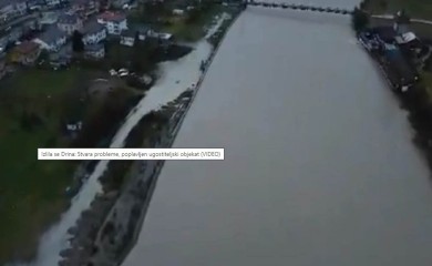 Izlila se Drina: Poplavljen ugostiteljski objekat (VIDEO)
