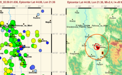 Blaži zemljotres pogodio Srbiju