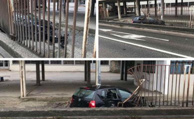 Automobilom probio ogradu i uletio u dvorište škole u Prijepolju