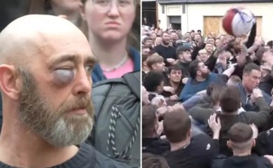 Masovna "makljaža" na ulici, obezbjeđenje samo posmatralo (VIDEO)