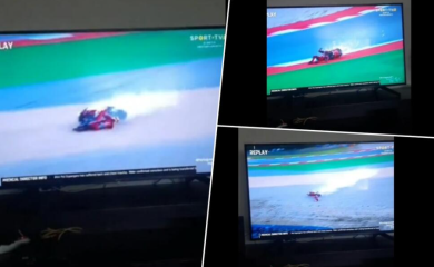 Stravična nesreća u Moto GP: Čuveni vozač se okretao na stazi, motor pao preko njega (VIDEO)
