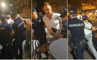 Priveden Petar Đurić na Vračaru zbog "lutke Vučića u zatvorskoj uniformi", objavljeni snimci (VIDEO)