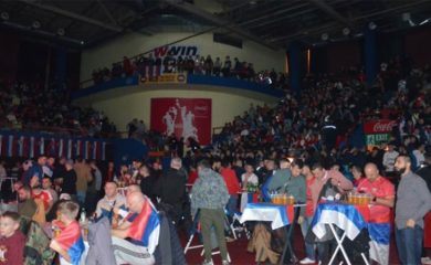 Banjaluka uz “orlove”: Usijana atmosfera u dvorani Borik (FOTO)