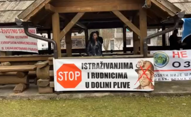 Protest u Jezeru protiv geoloških istraživanja i iskopavanja ruda