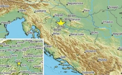 Zemljotres jačine 3,5 stepeni na području srednje Hrvatske