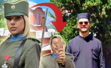OBUKLA UNIFORMU ŽIVOJINA MIŠIĆA Sveštenik SPC osudio ponašanje Jovane Jeremić