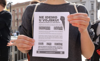 Protest protiv obaveznog vojnog roka u Zagrebu: Nismo topovsko meso