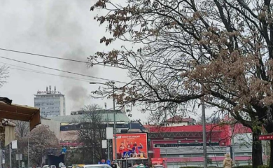 Požar u centru Banjaluke izazvao zapaljeni kontejner