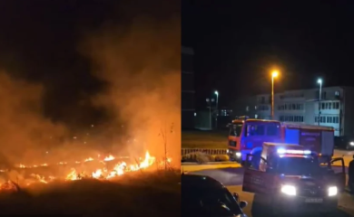 Ugašen požar u blizini Srednjoškolskog centra