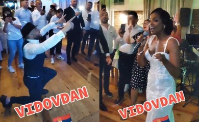 Afroamerikanka na svojoj svadbi otpjevala "Vidovdan"