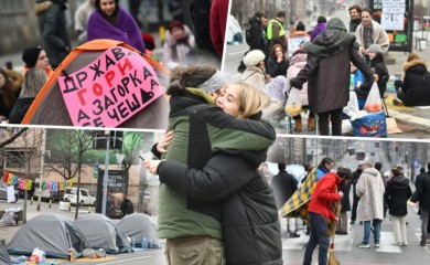 Studenti na blokadi u Beogradu, noć su proveli u šatorima