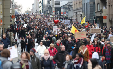 Više od 10.000 000 ljudi na protestima u centru Brisela