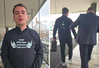 Upao u Gradsku upravu Zagreba i pustio "Bojnu Čavoglave" (VIDEO)