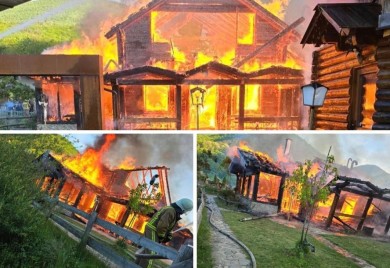 POŽAR U RIBNIKU: Izgorjeli restoran ”Komuna” i apartmani, nema povrijeđenih