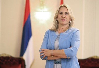Željka Cvijanović danas sa djecom iz banjalučkih vrtića
