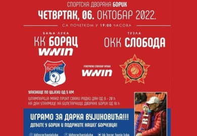 Večeras humanitarni meč u "Boriku", Borac igra za Darka Vujinovića