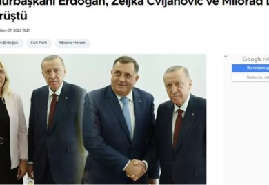 Hurijet o sastanku Dodika i Cvijanovićeve sa Erdoganom