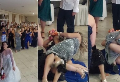 Stvari su se izmakle kontroli na svadbi: Očajne djevojke se potukle nakon bacanja bidermajera VIDEO