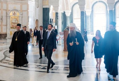 Milatović posjetu Beogradu završio susretom sa patrijarhom Porfirijem FOTO