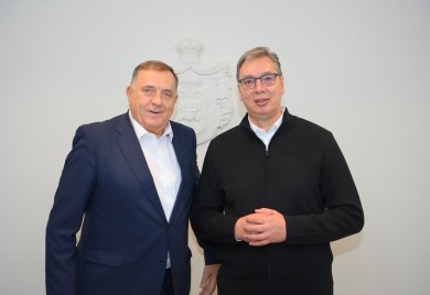Dodik i Vučić sastali se u Beogradu: „Pobjeda Srbije je i naša pobjeda“
