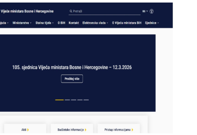 Savjet ministara BiH osniva portal