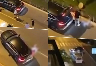 Uznemirujući snimak iz Budve: Vozilom pregazio mladića nakon tučnjave VIDEO