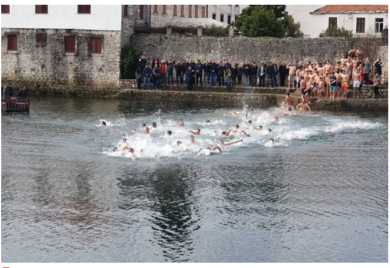 Na Bogojavljenje plivanje za Časni krst u rijeci Trebišnjici