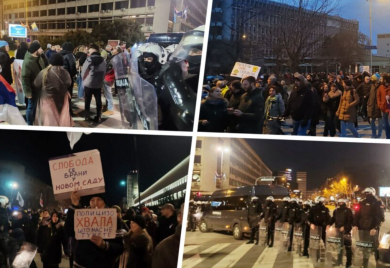 Scene nasilja u Novom Sadu: Obračun pristalica SNS-a sa studentima i građanima