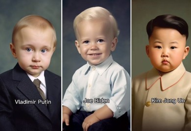 Vještačka inteligencija prikayala svjetske vođe kao bebe: "Kim Jong-un se nije promijenio"