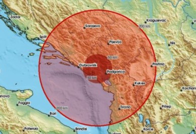 Zemljotres u Crnoj Gori, osjetio se do Trebinja